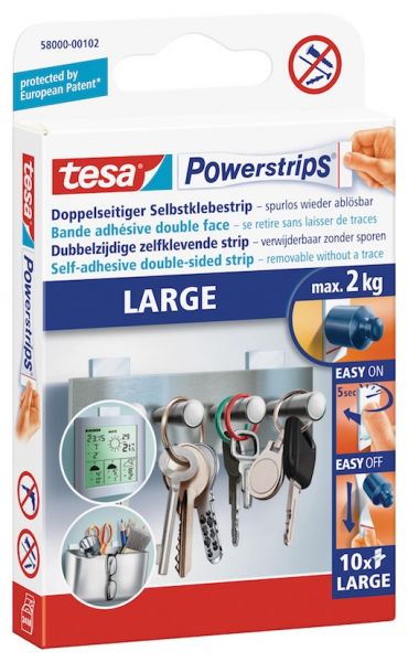verwennen Protestant Corroderen Tesa Powerstrips Dubbelzijdige Kleefstrips tot 2 kg.